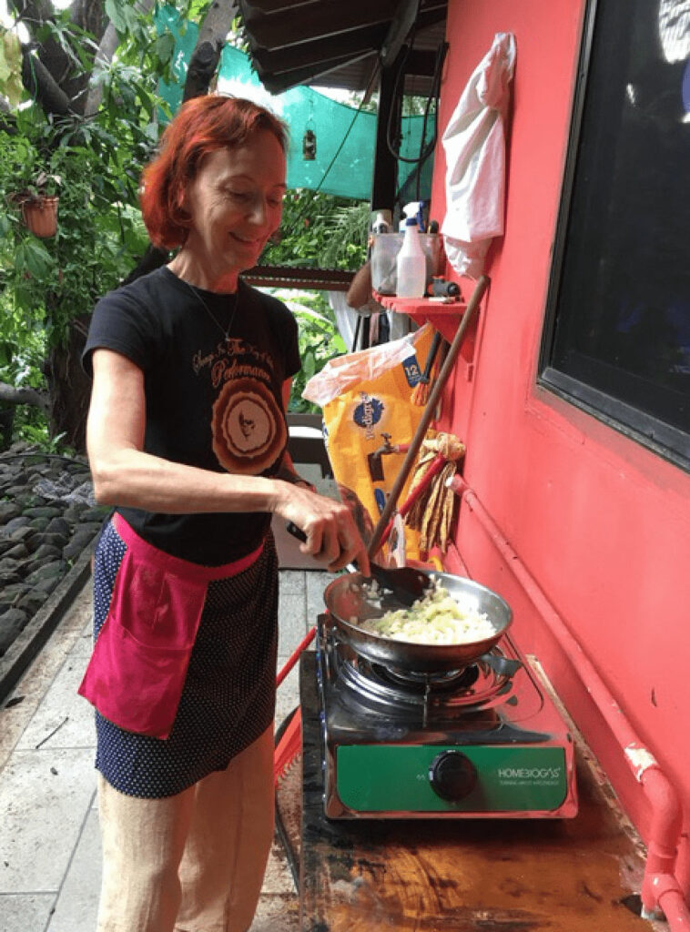 A woman cooking with Homebiogas stove in Costa Rica