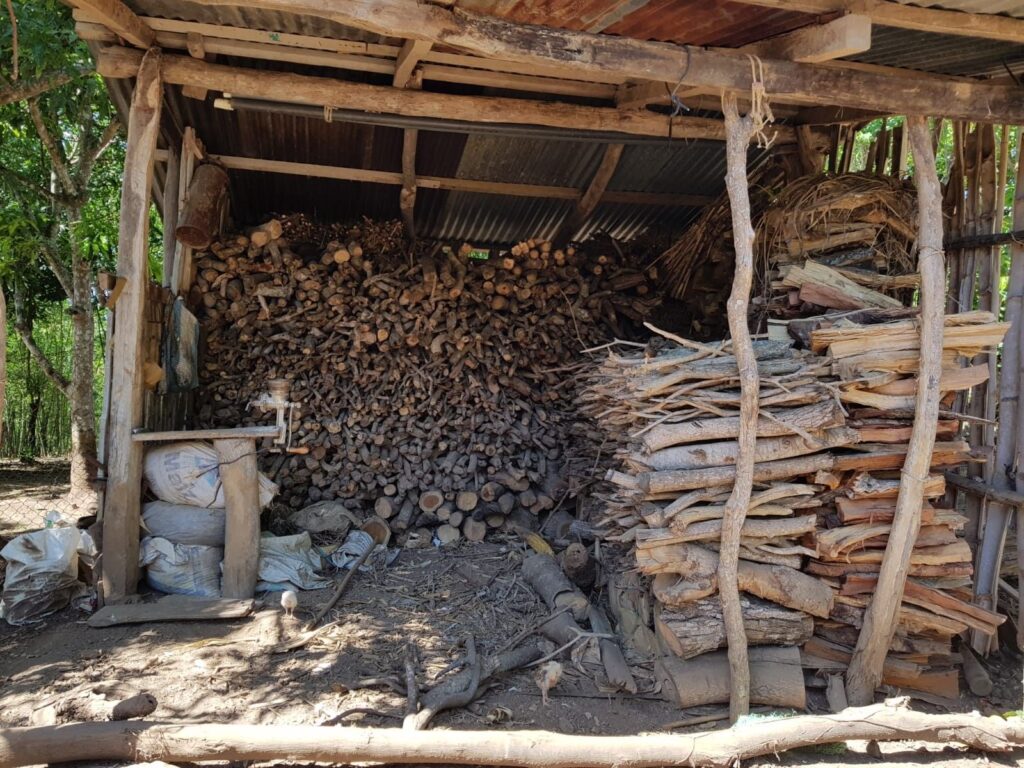A pile of wood in Guatemala