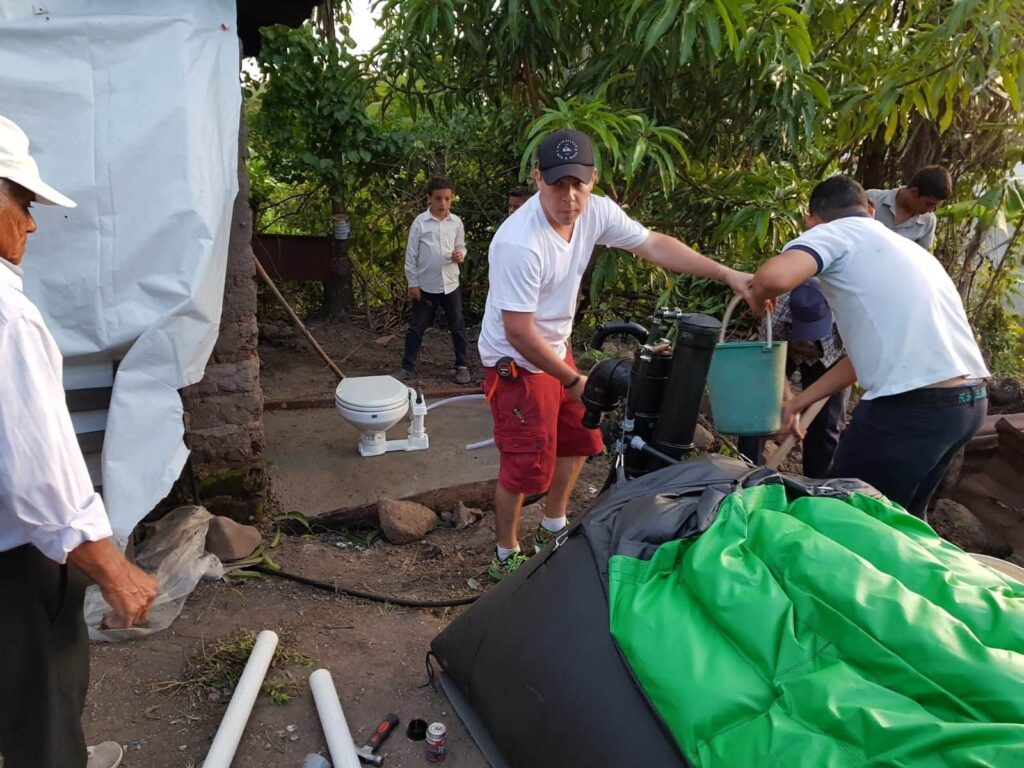 Installing Homebiogas with bio-toilets in Guatemala