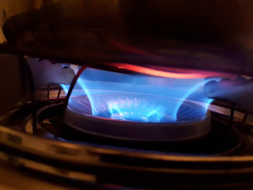 Gas stove flame