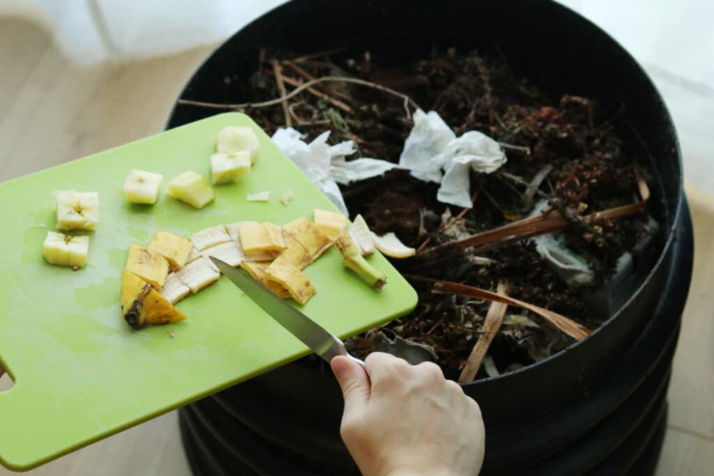 How to compost organic waste with vermicomposting indoors.