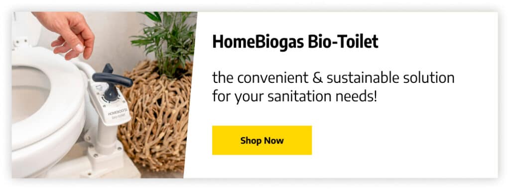 HomeBiogas Bio-toilet - small septic system for one toilet